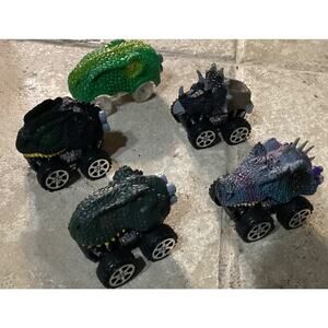 LOT OF DINOSAUR PULL BACK TOY Friction Cars